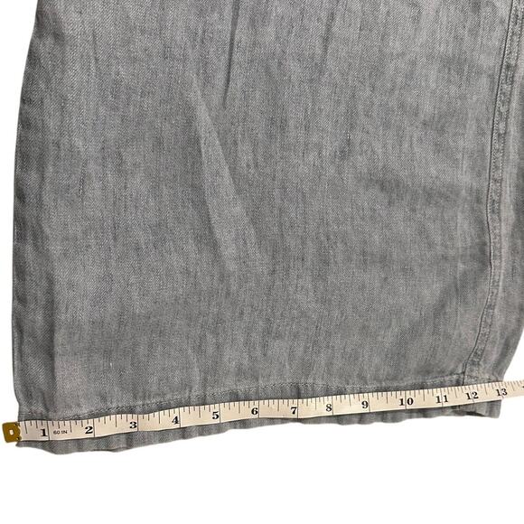 TWP Hemp Wide Leg High Waist Women's Tiny Dancer Light Blue Denim Jeans, 6 - Picture 8 of 9